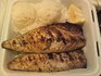 お気に入りのBOB'S BBQで牛、鶏、魚