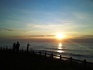 納沙布岬で日本で一番最初に朝日を浴びる